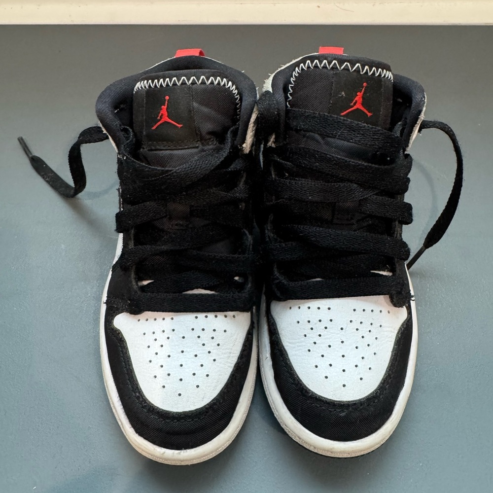 Air Jordan Toddler Black and White Sneakers